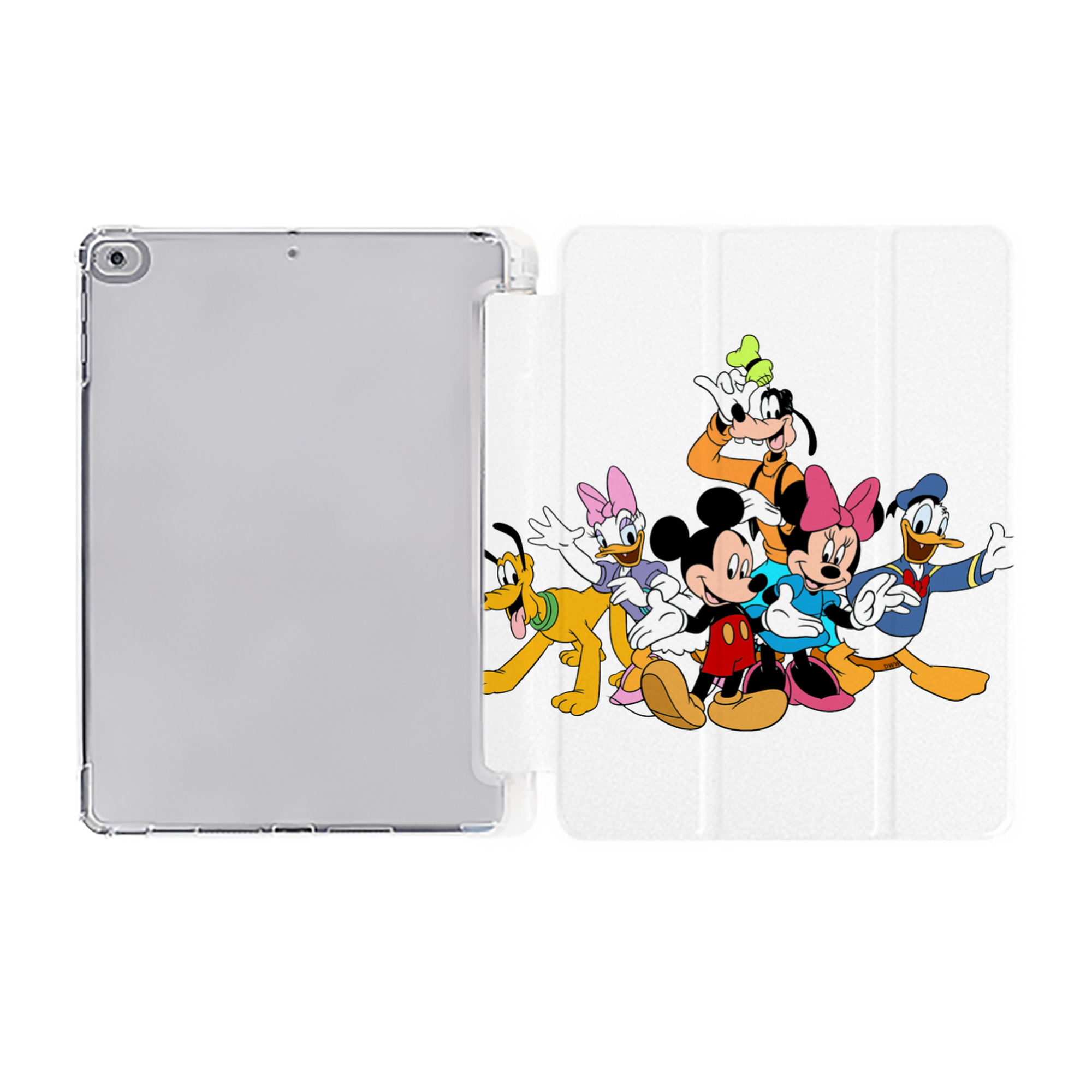 ミッキーマウス Mickey Mouse IPad ケース ペン収納付き 三つ折りスタンド PUレザー×シリコン 対応機種9.5/10.5/10.9インチ